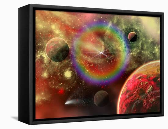 Artist's Concept Illustrating the Cosmic Beauty of the Universe-Stocktrek Images-Framed Premier Image Canvas