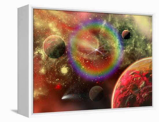 Artist's Concept Illustrating the Cosmic Beauty of the Universe-Stocktrek Images-Framed Premier Image Canvas