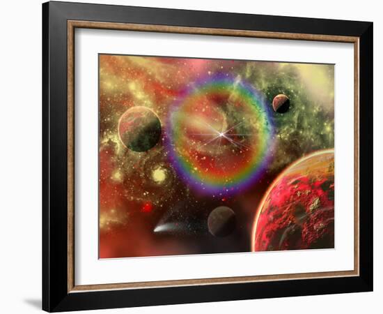 Artist's Concept Illustrating the Cosmic Beauty of the Universe-Stocktrek Images-Framed Photographic Print