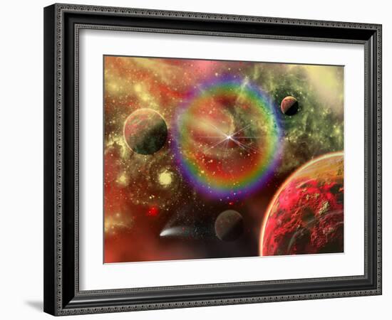 Artist's Concept Illustrating the Cosmic Beauty of the Universe-Stocktrek Images-Framed Photographic Print