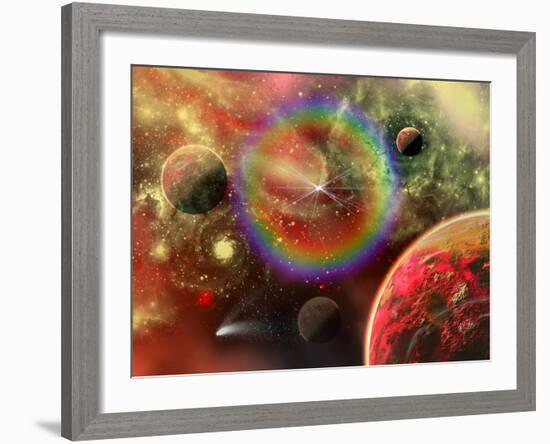 Artist's Concept Illustrating the Cosmic Beauty of the Universe-Stocktrek Images-Framed Photographic Print