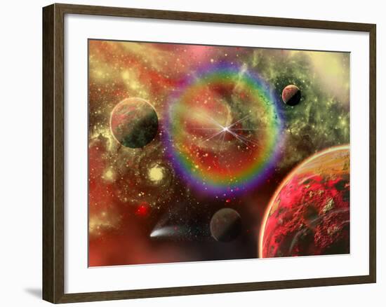 Artist's Concept Illustrating the Cosmic Beauty of the Universe-Stocktrek Images-Framed Photographic Print