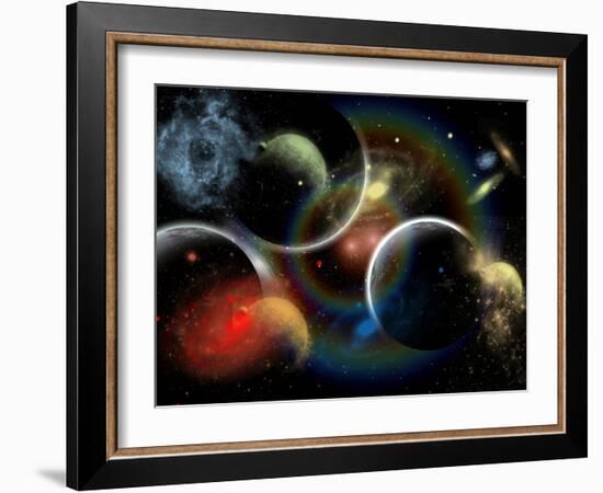 Artist's Concept Illustrating the Edge of Space-Stocktrek Images-Framed Photographic Print