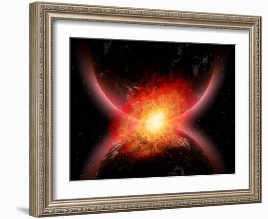 Artist's Concept Illustrating the Point When Two Planets Touch-Stocktrek Images-Framed Photographic Print