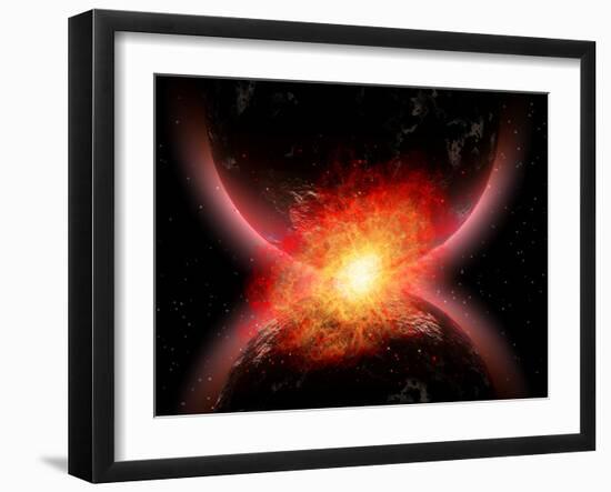 Artist's Concept Illustrating the Point When Two Planets Touch-Stocktrek Images-Framed Photographic Print