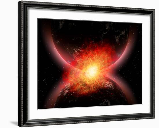 Artist's Concept Illustrating the Point When Two Planets Touch-Stocktrek Images-Framed Photographic Print