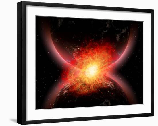 Artist's Concept Illustrating the Point When Two Planets Touch-Stocktrek Images-Framed Photographic Print