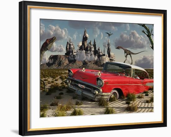 Artist's Concept Illustrating the Possibility of Different Dimensions Through Time Travel-Stocktrek Images-Framed Photographic Print