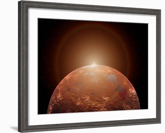 Artist's Concept of a Distant Red Planet Orbiting its Sun-Stocktrek Images-Framed Photographic Print