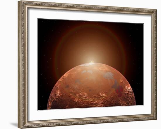 Artist's Concept of a Distant Red Planet Orbiting its Sun-Stocktrek Images-Framed Photographic Print