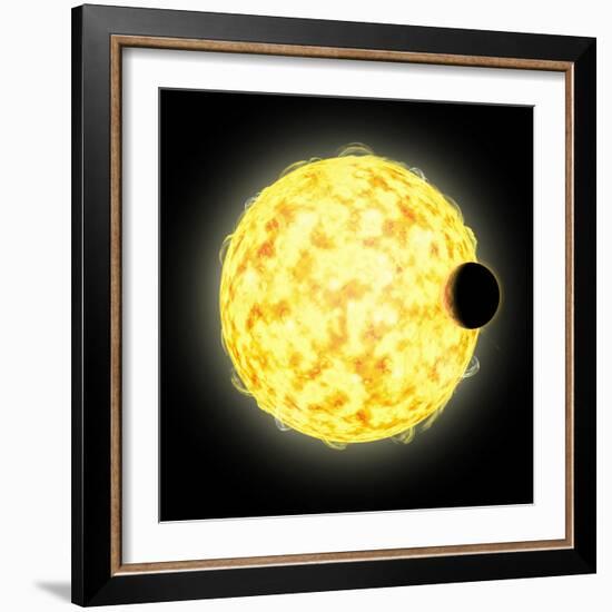 Artist's Concept of a Massive Planet in Very Close Orbit around it's Star-null-Framed Art Print