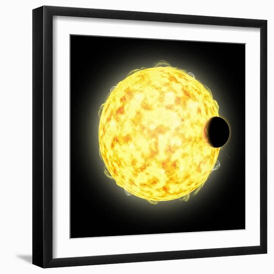 Artist's Concept of a Massive Planet in Very Close Orbit around it's Star-null-Framed Art Print