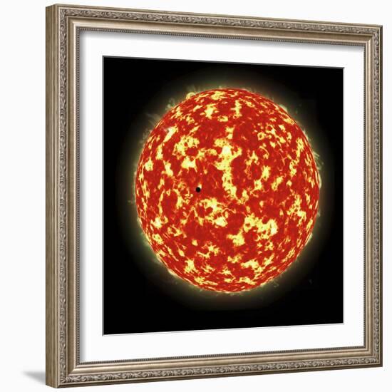 Artist's Concept of a Planet Passing in Front of a Sun-Like Star it Orbits-null-Framed Premium Giclee Print