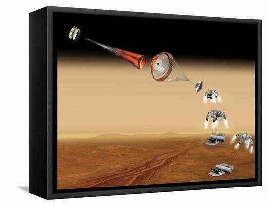 Artist's Concept of a Proposed Mars Sample Return Mission-Stocktrek Images-Framed Premier Image Canvas