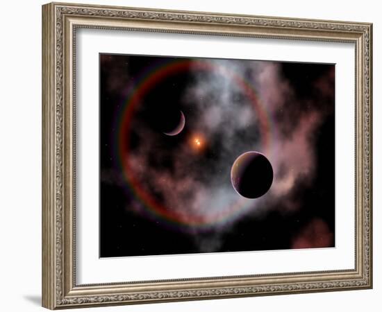 Artist's Concept of a Rose Nebula, Home to Relatively New and Young Star Systems-Stocktrek Images-Framed Photographic Print