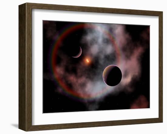 Artist's Concept of a Rose Nebula, Home to Relatively New and Young Star Systems-Stocktrek Images-Framed Photographic Print