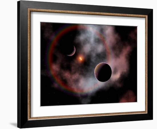 Artist's Concept of a Rose Nebula, Home to Relatively New and Young Star Systems-Stocktrek Images-Framed Photographic Print