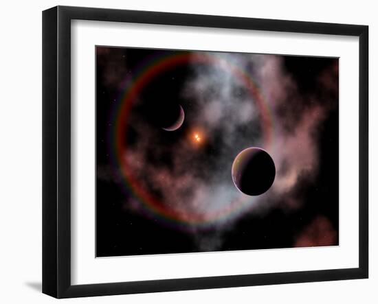 Artist's Concept of a Rose Nebula, Home to Relatively New and Young Star Systems-Stocktrek Images-Framed Photographic Print