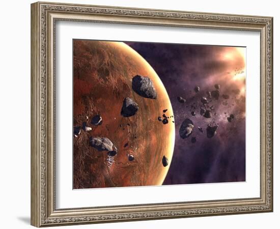 Artist's Concept of a Supernova About to Incinerate This Planetary System-Stocktrek Images-Framed Photographic Print