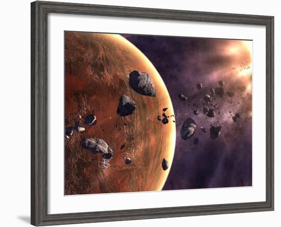 Artist's Concept of a Supernova About to Incinerate This Planetary System-Stocktrek Images-Framed Photographic Print