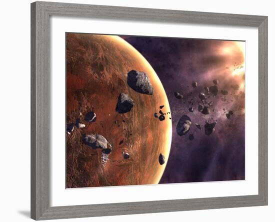 Artist's Concept of a Supernova About to Incinerate This Planetary System-Stocktrek Images-Framed Photographic Print