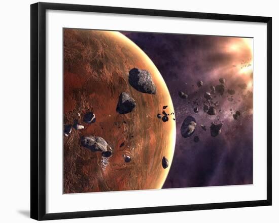 Artist's Concept of a Supernova About to Incinerate This Planetary System-Stocktrek Images-Framed Photographic Print