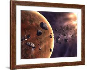 Artist's Concept of a Supernova About to Incinerate This Planetary System-Stocktrek Images-Framed Photographic Print