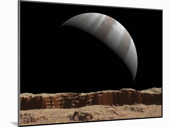 Artist's Concept of a View Towards Jupiter across the Surface of Io-Stocktrek Images-Mounted Photographic Print