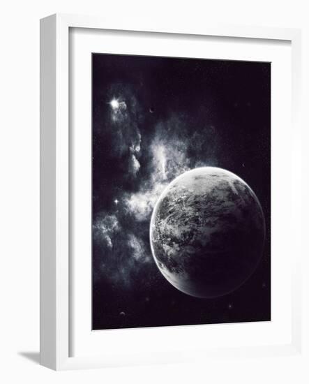 Artist's Concept of a Windy Planet with a Thick Atmosphere-Stocktrek Images-Framed Photographic Print