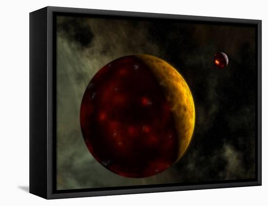 Artist's Concept of a Young, Turbulent Earth-Stocktrek Images-Framed Premier Image Canvas