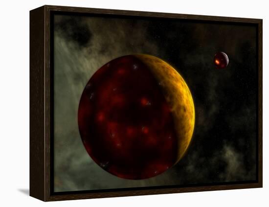 Artist's Concept of a Young, Turbulent Earth-Stocktrek Images-Framed Premier Image Canvas