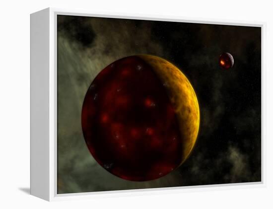 Artist's Concept of a Young, Turbulent Earth-Stocktrek Images-Framed Premier Image Canvas