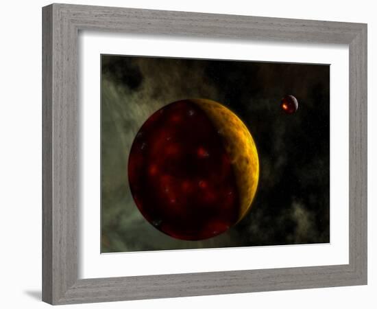 Artist's Concept of a Young, Turbulent Earth-Stocktrek Images-Framed Photographic Print