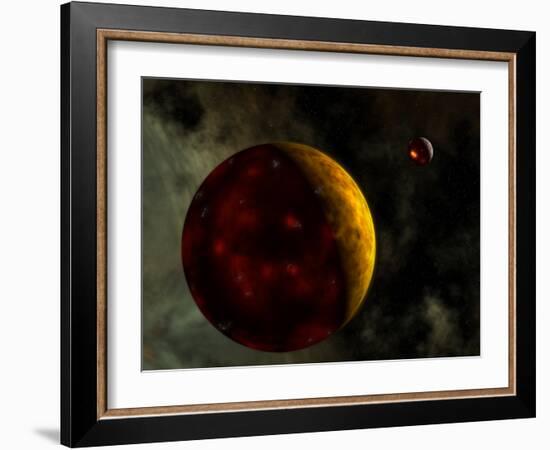 Artist's Concept of a Young, Turbulent Earth-Stocktrek Images-Framed Photographic Print