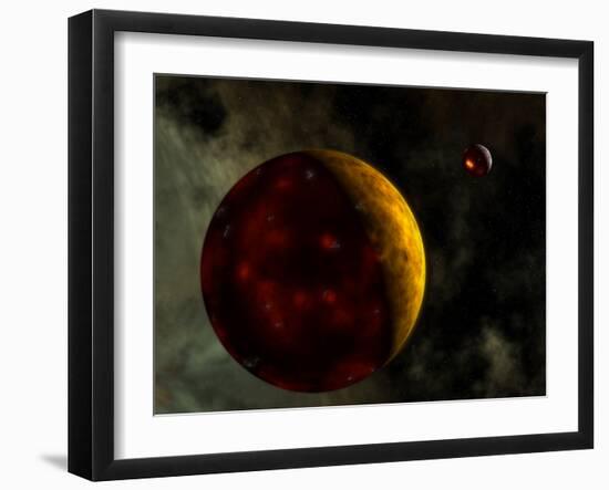 Artist's Concept of a Young, Turbulent Earth-Stocktrek Images-Framed Photographic Print