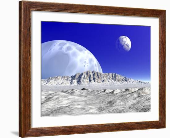 Artist's Concept of an Alien Planetary System-Stocktrek Images-Framed Photographic Print