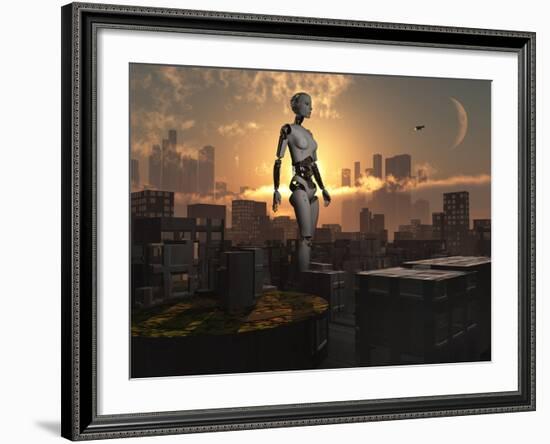 Artist's Concept of Androids Governing and Controlling Society-Stocktrek Images-Framed Photographic Print