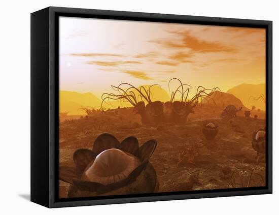 Artist's Concept of Animal and Plant Life on an Alien Planet-Stocktrek Images-Framed Premier Image Canvas