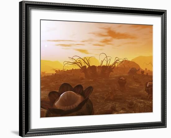 Artist's Concept of Animal and Plant Life on an Alien Planet-Stocktrek Images-Framed Photographic Print