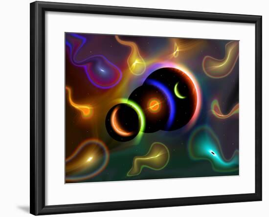 Artist's Concept of Cosmic Portals to Another Universe-Stocktrek Images-Framed Photographic Print