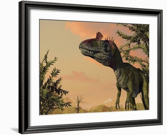 Artist's Concept of Cryolophosaurus-Stocktrek Images-Framed Photographic Print