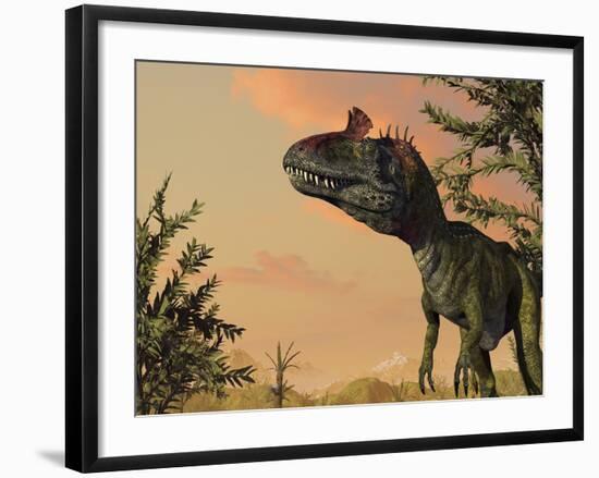 Artist's Concept of Cryolophosaurus-Stocktrek Images-Framed Photographic Print