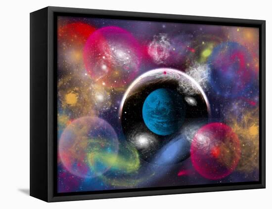 Artist's Concept of Dimensional Doorways Within the Universe-Stocktrek Images-Framed Premier Image Canvas