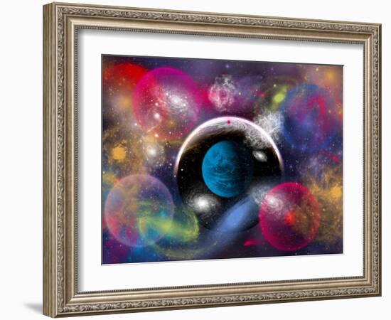 Artist's Concept of Dimensional Doorways Within the Universe-Stocktrek Images-Framed Photographic Print