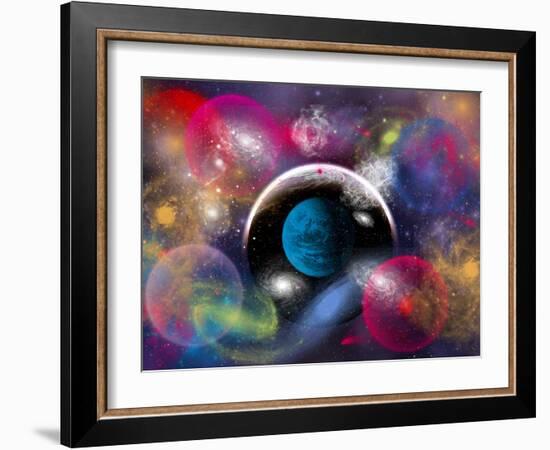 Artist's Concept of Dimensional Doorways Within the Universe-Stocktrek Images-Framed Photographic Print