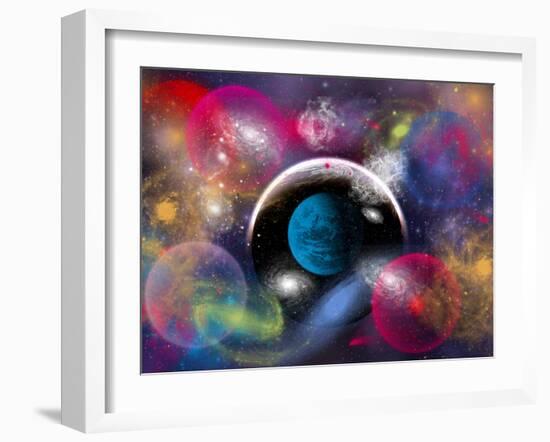 Artist's Concept of Dimensional Doorways Within the Universe-Stocktrek Images-Framed Photographic Print