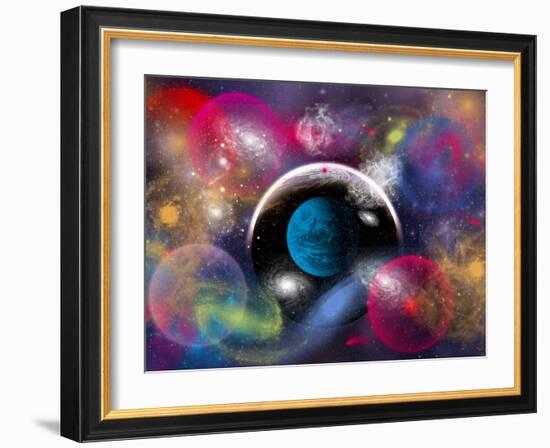 Artist's Concept of Dimensional Doorways Within the Universe-Stocktrek Images-Framed Photographic Print