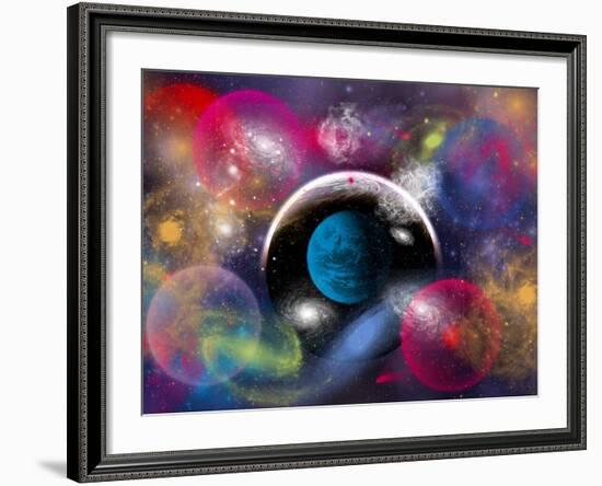 Artist's Concept of Dimensional Doorways Within the Universe-Stocktrek Images-Framed Photographic Print
