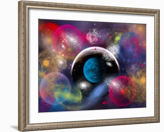 Artist's Concept of Dimensional Doorways Within the Universe-Stocktrek Images-Framed Photographic Print