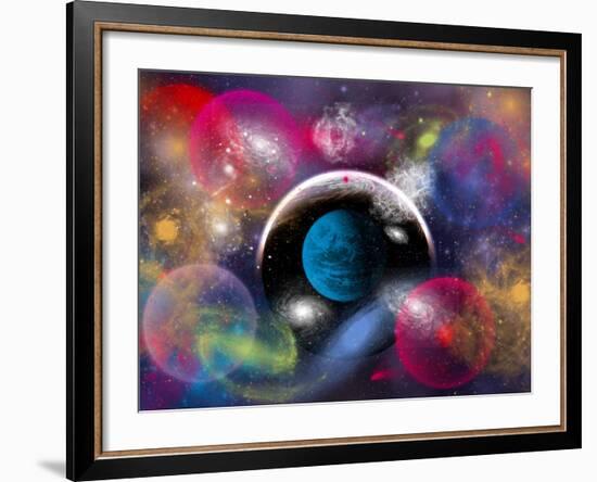 Artist's Concept of Dimensional Doorways Within the Universe-Stocktrek Images-Framed Photographic Print